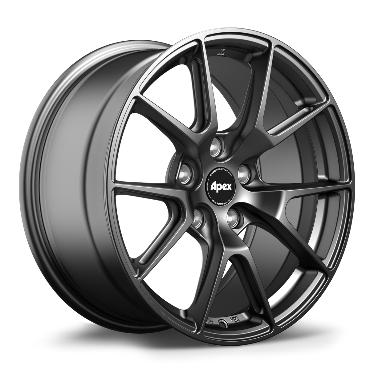 Apex 17" VS-5 Flow Formed 5x112 Wheel (Satin Black) - VW/Audi (Small Bore)