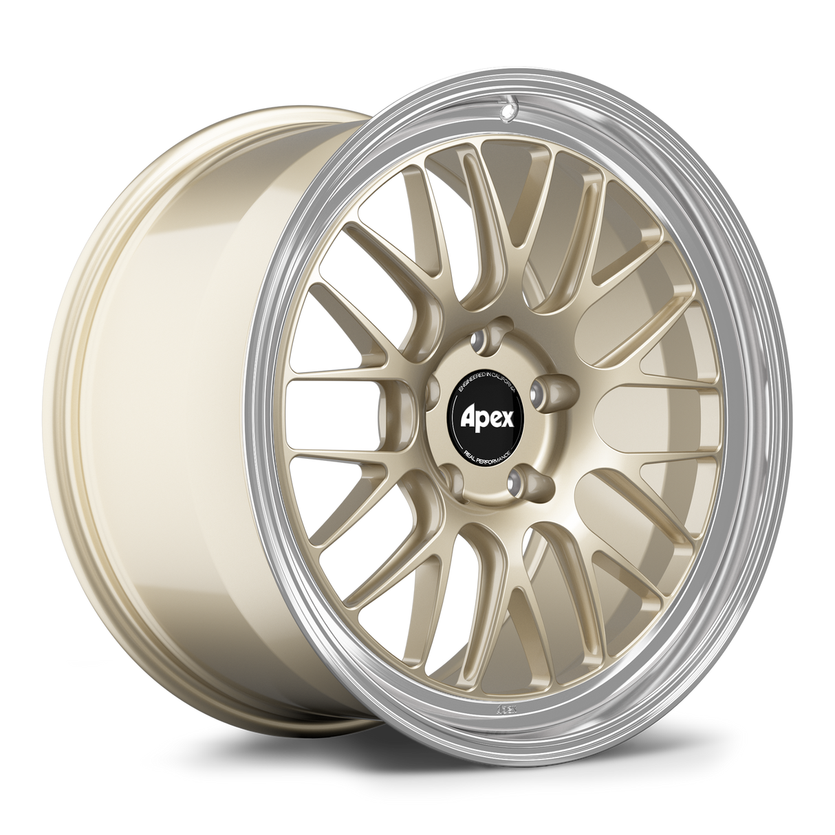 Apex 18" ML-10RT Forged 5x112 Wheel (Gloss Motorsport Gold - Machined Lip) - VW/Audi (Small Bore)