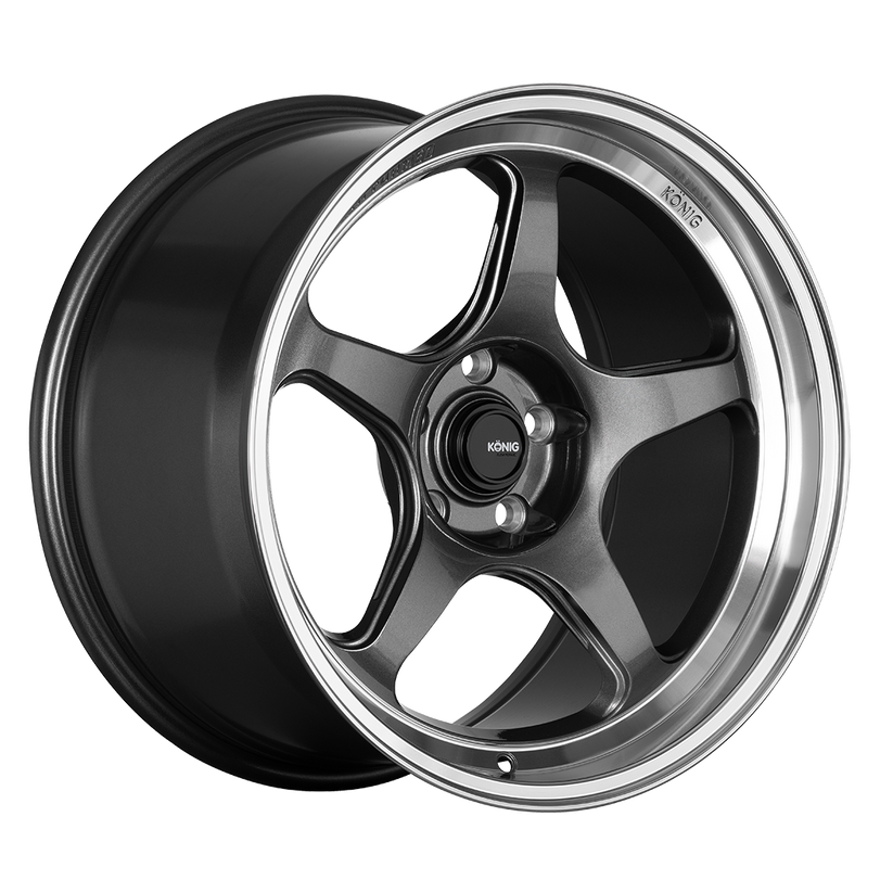 Konig 19" Hyperspec 5x112 Wheel - Anthracite Metallic w/ Mirror Machined Lip