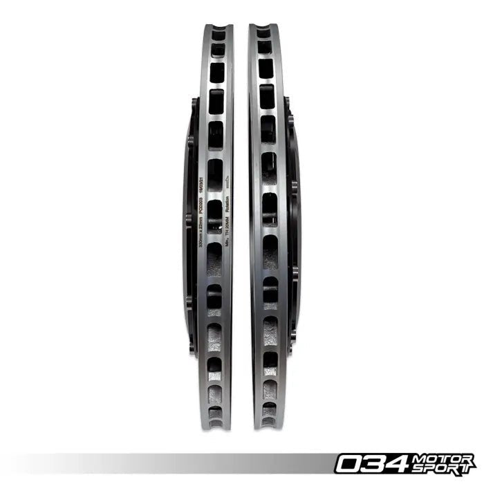 034Motorsport 2-Piece Floating Rear Brake Rotor Upgrade Kit - Audi S4, S5, SQ5 (B9+) - Equilibrium Tuning, Inc.