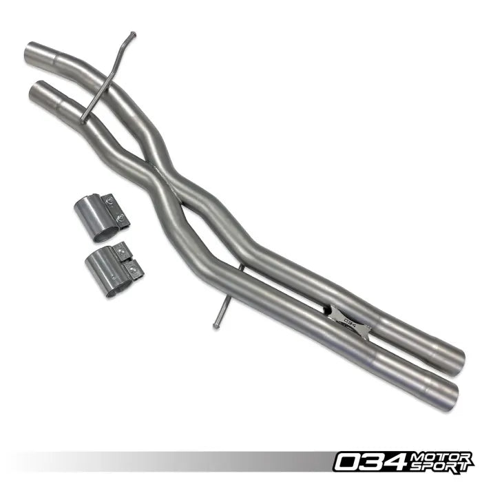 034Motorsport Res-X Resonator Delete and X-Pipe - Audi S4 (B9+) - Equilibrium Tuning, Inc.