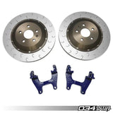 034Motorsport 2-Piece Floating Rear Brake Rotor 355mm Upgrade - VW/Audi MQBe Golf R (Mk8) / S3 (8Y) - Equilibrium Tuning, Inc.